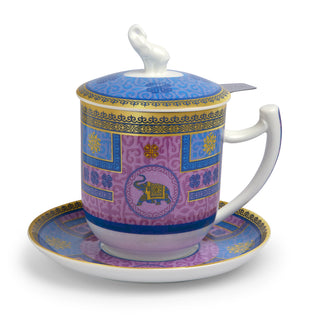 Kräuterteetasse "Olly" mit Filter und Untere,  4tlg, 0,35 l,  Bone China