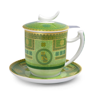 Kräuterteetasse „Elly“ mit Filter, 0,35 l, 4tlg, Bone China