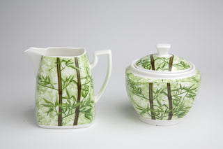 Milchkännchen und Zuckertopf "Bamboo", Bone China