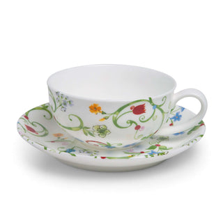 Bone China Teetasse Fleurette mit Untertasse - Elegantes Geschirr – TeaLogic