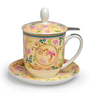 Kräuterteetasse mit Filter "Emma", 0,35 l, 4tlg, Bone China