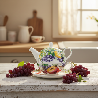 Tea-for-one Set Obstdekor – Bone China | TeaLogic