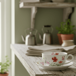 Bone China Teetasse Lotta – Elegant und Bunt – TeaLogic