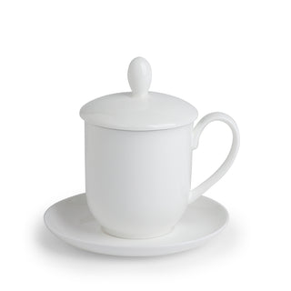 Kräuterteetasse  "Sabine" mit Filter, 0,35 l, 4tlg, Bone China