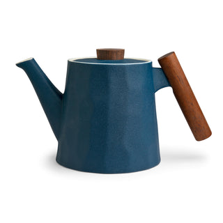 Teekanne "Blu" mit Holzgriff, 1,2 l, Porzellan