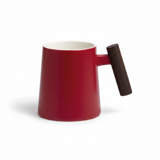 Becher "Rouge" mit Holzgriff, 0,32 l / 2er-Set, Porzellan