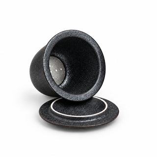 Filter und Deckel mit Edelstahlsiebeinsatz "Negra", Porzellan