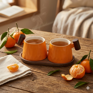 Teekanne "Clementine" mit Holzgriff, 0,5 l, Porzellan
