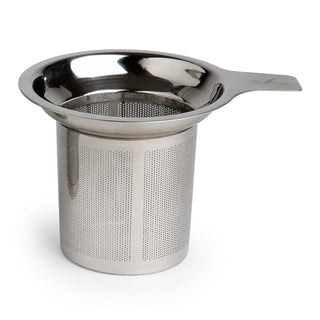 Teesieb, ultra fein, Ø 8 cm, H. 7,5 cm,  für bauchige Kräuterteetassen, Edelstahl