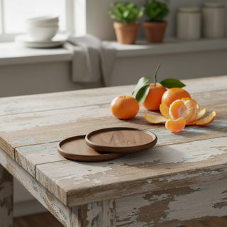 Holzuntersetzer für Becher mit Holzgriff, 2er Set