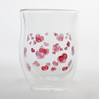 Doppelwandiger Becher "Herzchen", 0,35 l, Glas