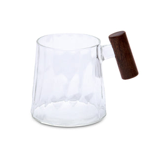 Becher mit Holzgriff "Knut", 0,35 l, Glas