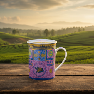Kräuterteetasse "Tilly“ mit Deckel und Edelstahl- sieb, 0,3 l, im Geschenkkarton