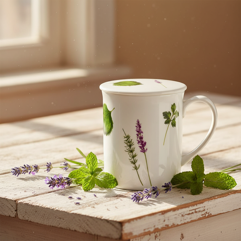 XL Kräuterteetasse mit Edelstahlsieb – TeaLogic Prima Vera – TeaLogic