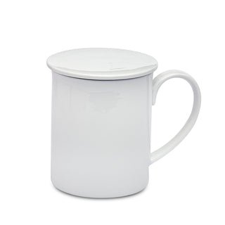 Kräuterteetasse XL "White" mit Deckel und Edelstahlsieb, 0,5l, im Geschenkkarton