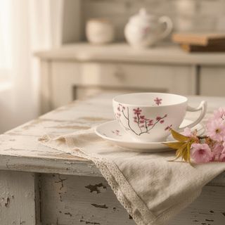 Cherry Blossom Bone China Tasse für Teeliebhaber – TeaLogic